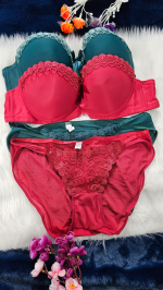 Premium Lace Embroidered Lingerie Set - Elegant Color - Image 2