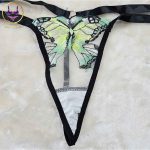 Butterfly Embroidered Sheer Lingerie Set – Fancy Bra & Thong Pantie - Image 4